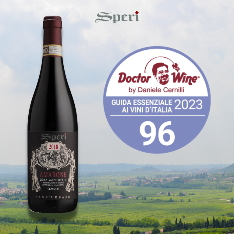 Doctor Wine 96 points to Amarone della Valpolicella Classico Sant’Urbano 2018 Speri Viticoltori
